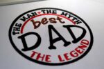 The Legend DAD Fathers Day embroidery desgin Front