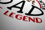 The Legend DAD Fathers Day embroidery desgin Front
