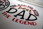 The Legend DAD Fathers Day embroidery desgin Front