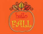 Hello Fall Applique design Front