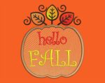Hello Fall Applique design Front