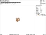 Paw Print embroidery design