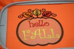 Hello Fall Applique design Front