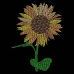 Sketch Sunflower embroidery design