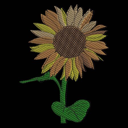 Sketch Sunflower embroidery design