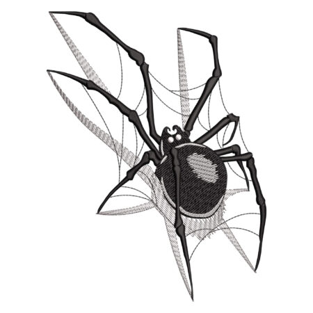 Spider 3D embroidery desgin Front