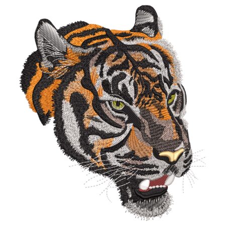 Realistic Tiger Face embroidery design