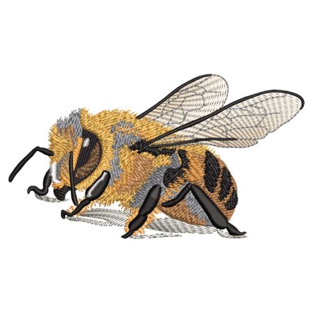3D Realistic Bee embroidery design