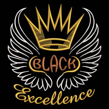Black Excellence embroidery design
