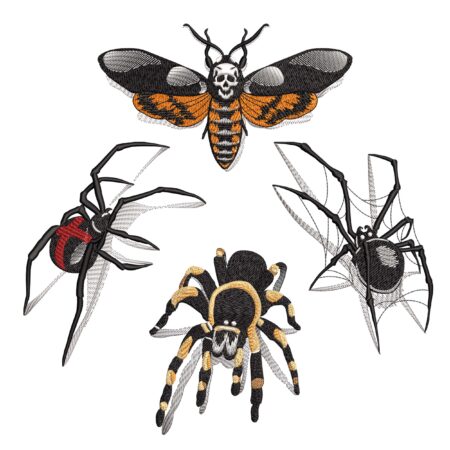 3D Halloween Insects embroidery designs BUNDLE