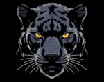 Filled and Light Stitch Black Panther Head embroidery designs Bundle