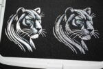 Mystic Panther Head embroidery designs Bundle Fill and Quick Stich Jungle Feline