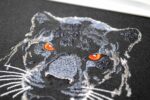 Black Panther Face embroidery design Mystic Jungle Animal Optimized for Dark Textile
