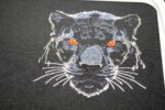 Black Panther Face embroidery design Mystic Jungle Animal Optimized for Dark Textile