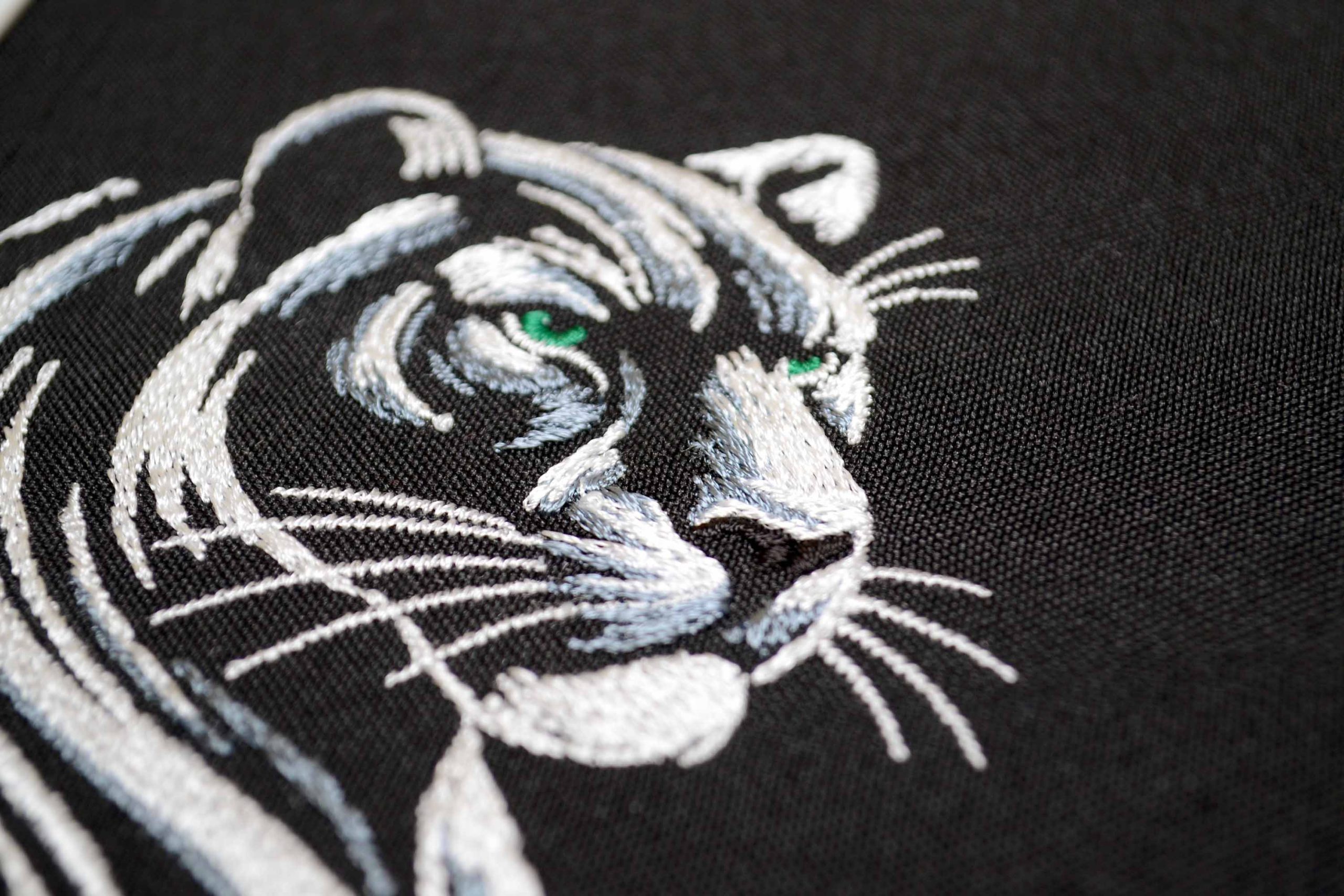 Luxurious white animal embroidery for home decor Luxurious white animal embroidery for home decor