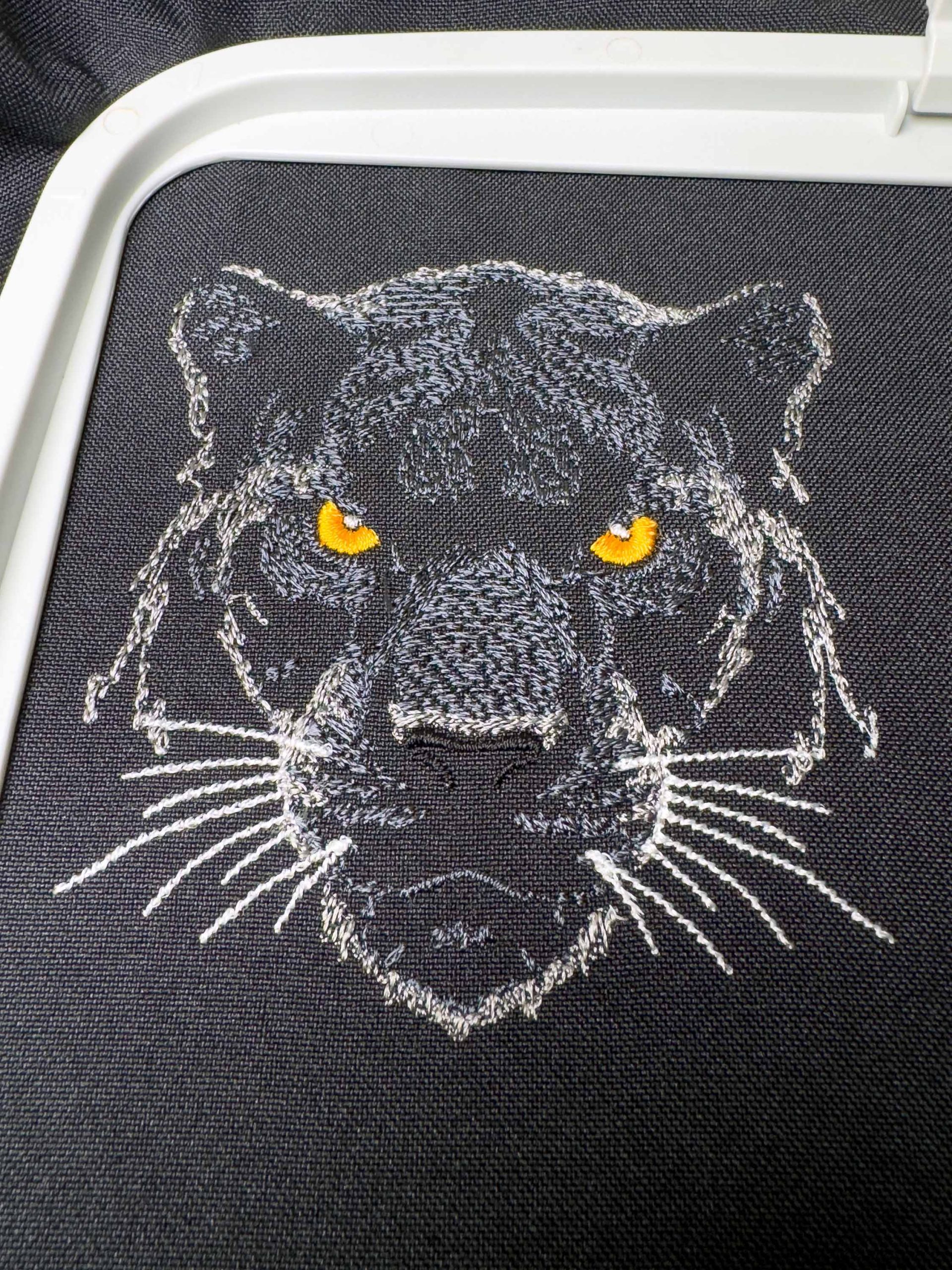 Mysterious panther embroidery for home decor Mysterious panther embroidery for home decor