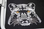 Light Stitch White Panther Face machine embroidery design Jungel Majesty Big Cat
