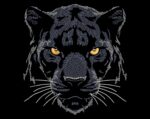 Filled and Light Stitch Black Panther Head embroidery designs Bundle