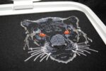 Black Panther Face embroidery design Mystic Jungle Animal Optimized for Dark Textile