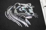 Mystic Panther Head embroidery designs Bundle Fill and Quick Stich Jungle Feline