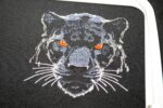 Black Panther Face embroidery design Mystic Jungle Animal Optimized for Dark Textile