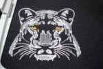Light Stitch White Panther Face machine embroidery design Jungel Majesty Big Cat