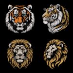 Noble Tigers and Lions embroidery designs Bundle Gatsby Style Predators